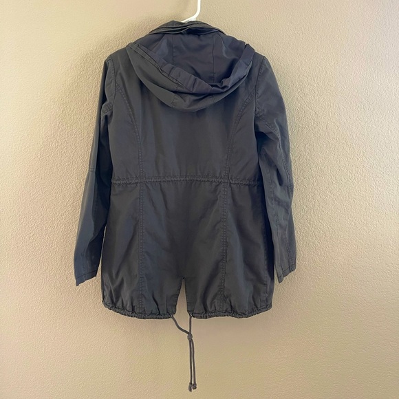 Gray utility zip up jacket - Picture 2 of 6